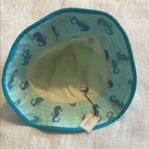 Lulu Guinness Aqua & Teal Seahorse Bucket Hat